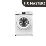 Technician repairing a washing machine in a Varanasi home